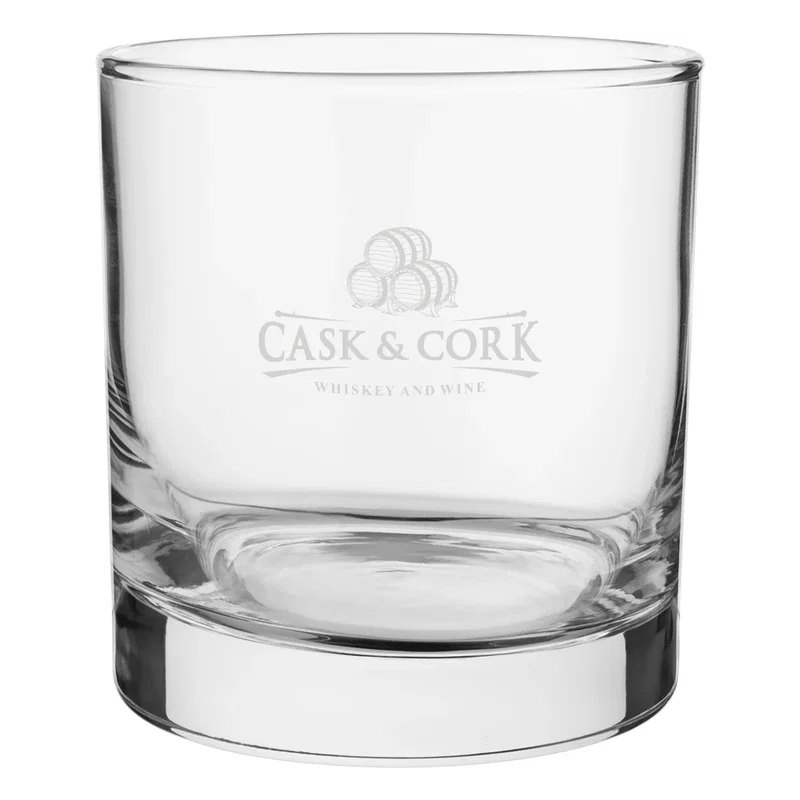 Glass held in hand at a table
