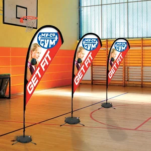 8' Premium Teardrop Sail Sign Kit (Single-Sided with Ground Spike)