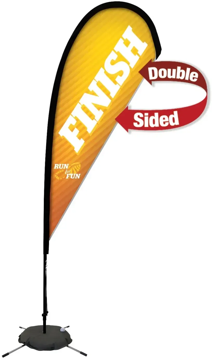 8' Premium Teardrop Sail Sign Kit (Double-Sided with Scissor Base) — view 5