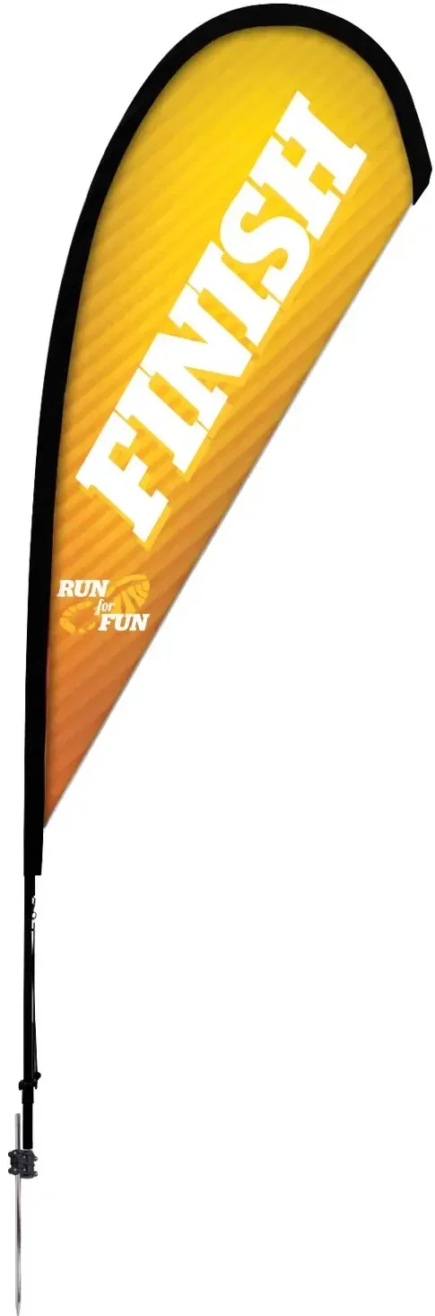 8' Premium Teardrop Sail Sign Kit (Single-Sided with Ground Spike) — view 6