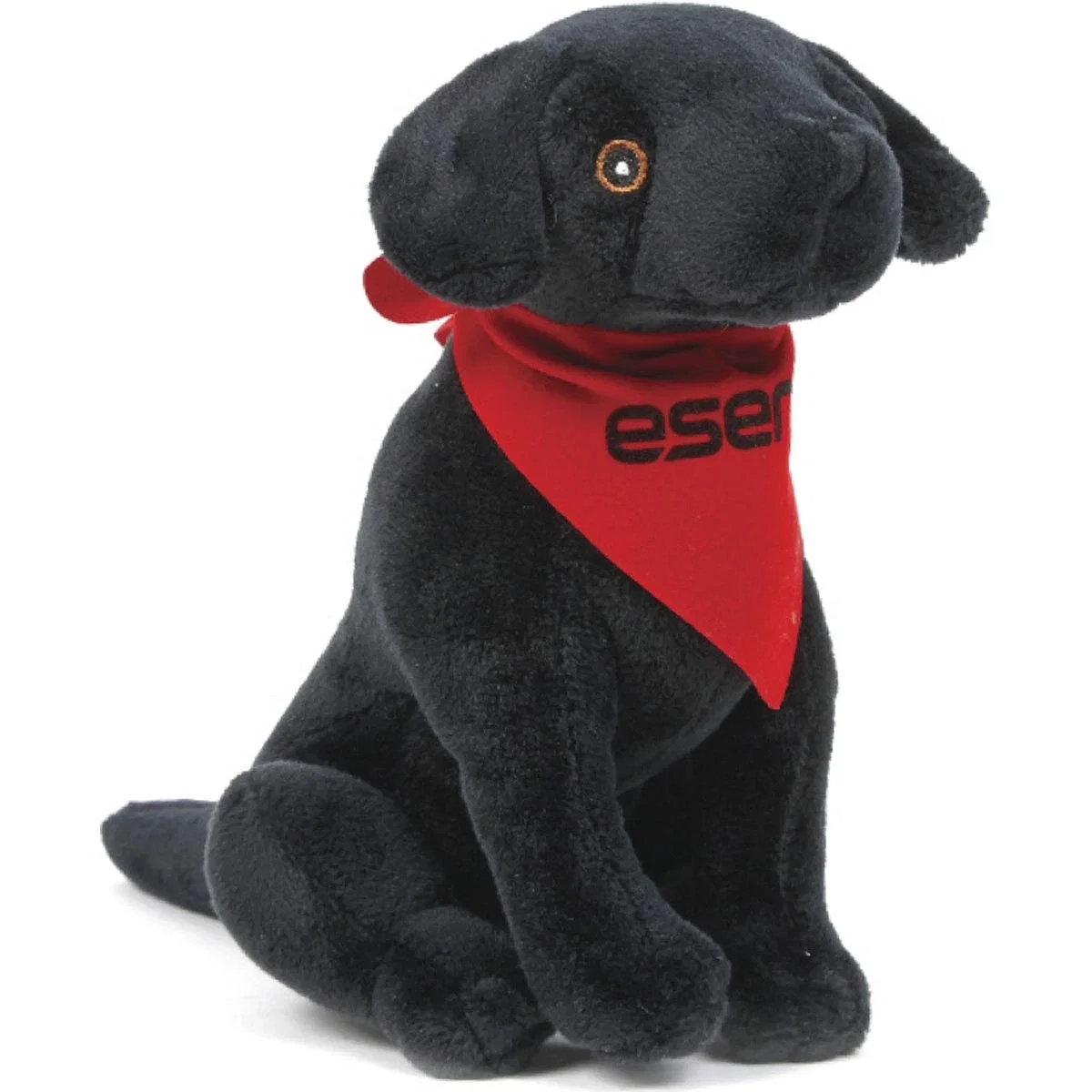 Realistic Black Lab Stuffed Animal - 8"