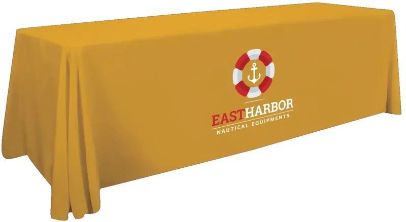 8' Stain-Resistant 4-Sided Table Throw (Full-Color Imprint, One Location) — view 20