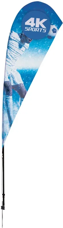 8' Streamline Teardrop Sail Sign Flag Kit (Single-Sided with Ground Spike) — view 2