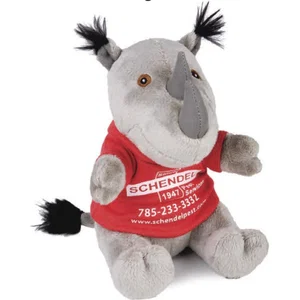 Super Soft Stuffed Rhino - 8"