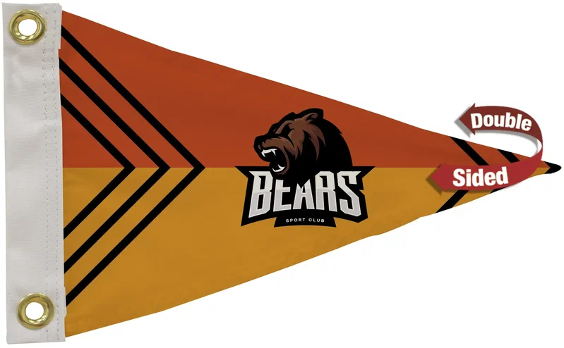 8" x 12" Nylon Pennant Flag Double-Sided — view 2