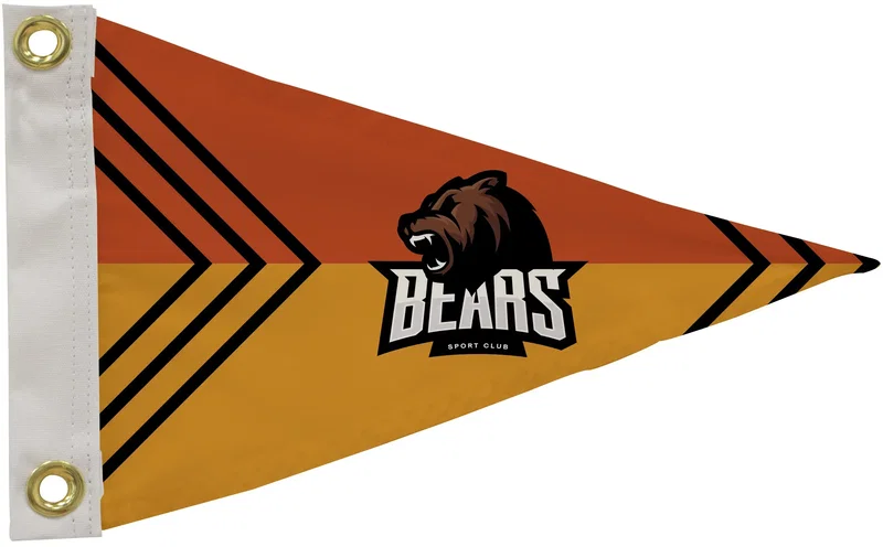8" x 12" Nylon Pennant Flag Single-Sided — view 2