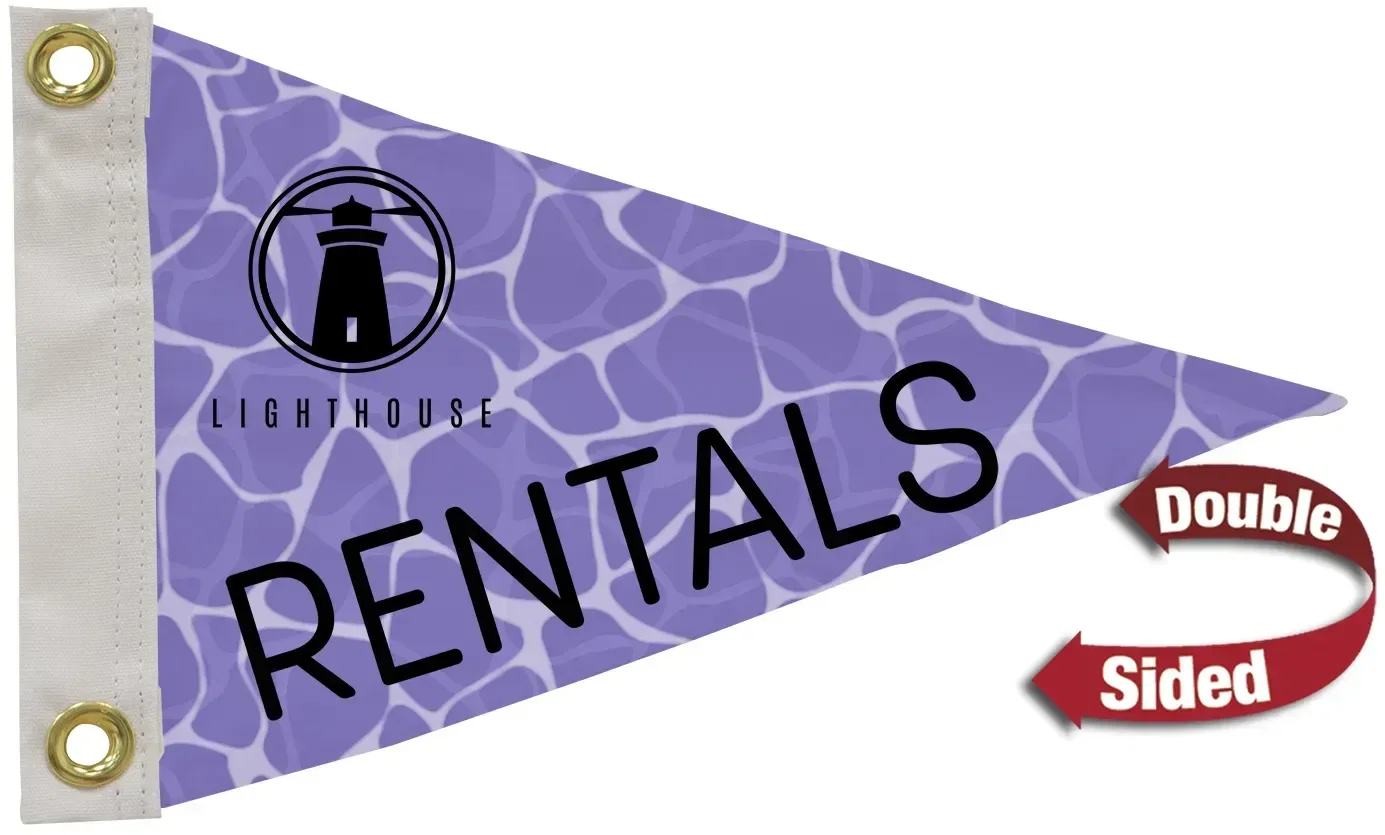 8" x 12" Polyester Pennant Flag Double-Sided — view 2