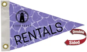 8" x 12" Polyester Pennant Flag Double-Sided