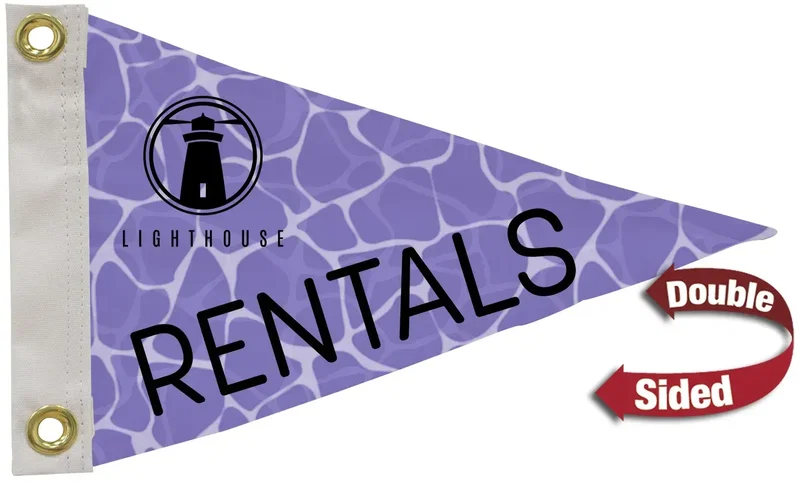 8" x 12" Polyester Pennant Flag Double-Sided — view 2