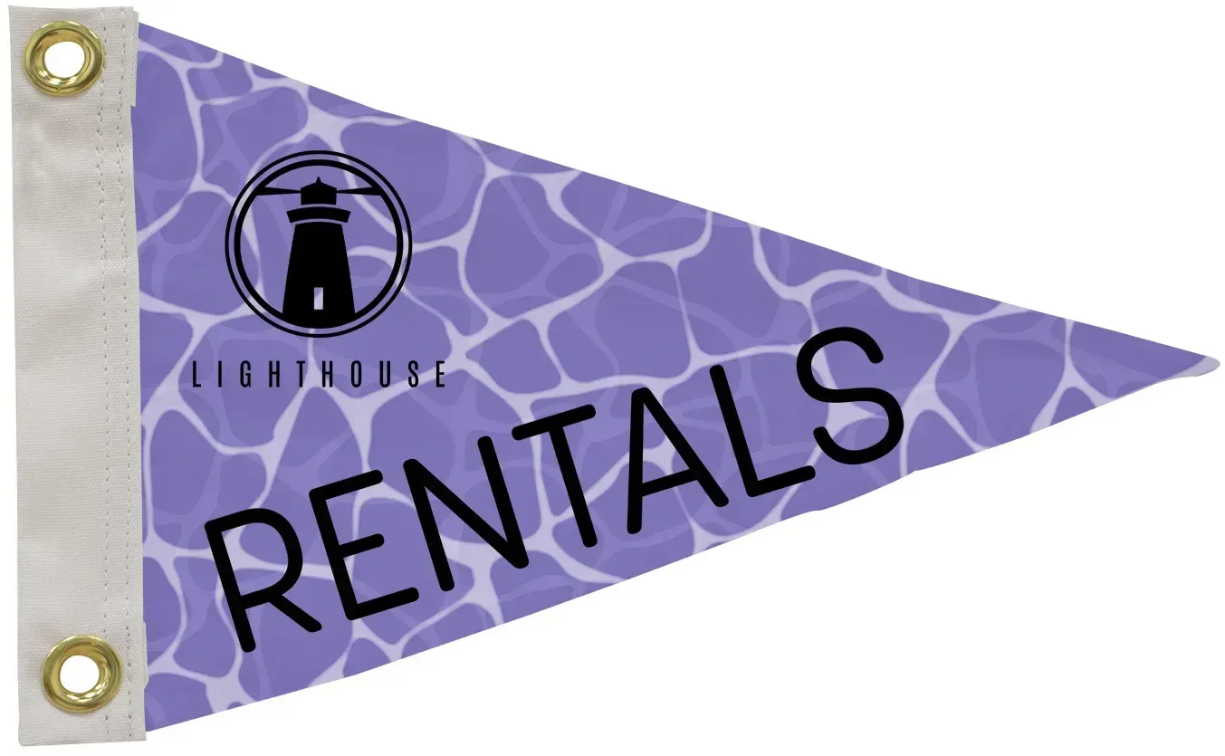 8" x 12" Polyester Pennant Flag Single-Sided — view 2