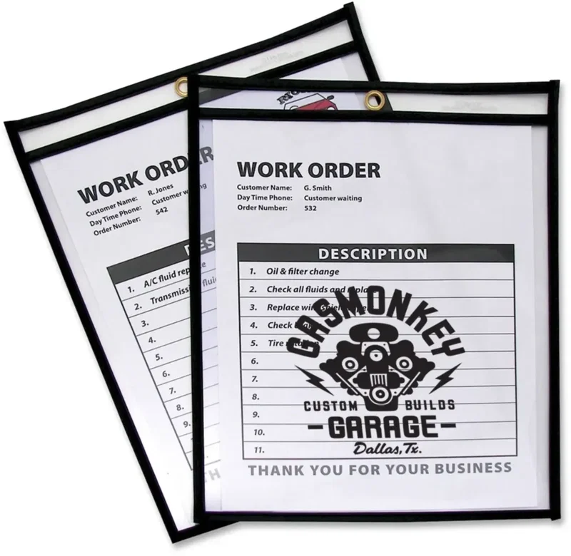Personalized Clear Shop Ticket Holder (8x11") β view 1
