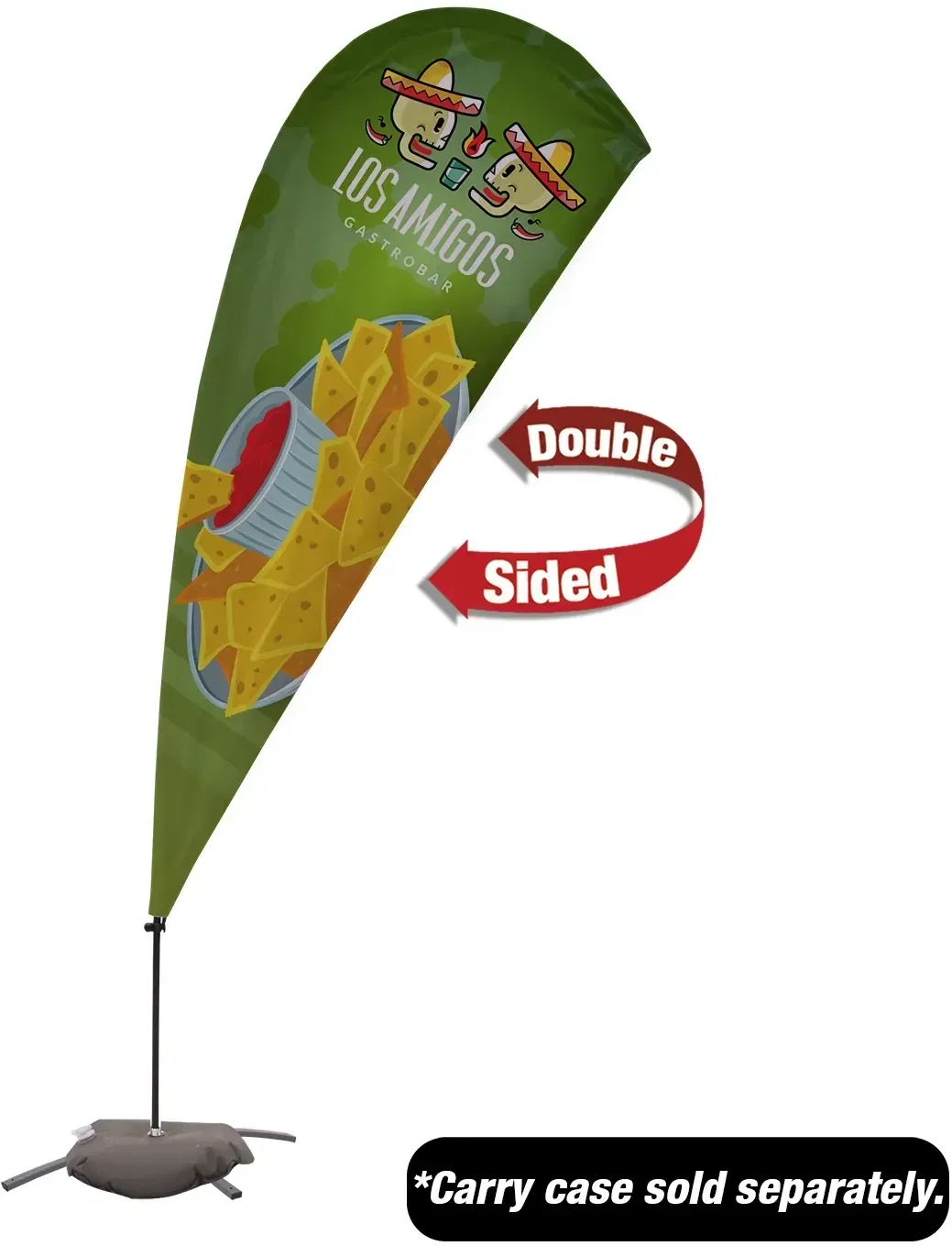9.5' Value Teardrop Sail Sign Kit (Double-Sided with Cross Base) — view 7