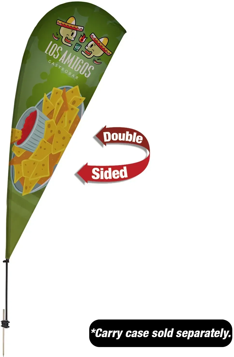 9.5' Value Teardrop Sail Sign Kit (Double-Sided with Ground Spike) — view 4
