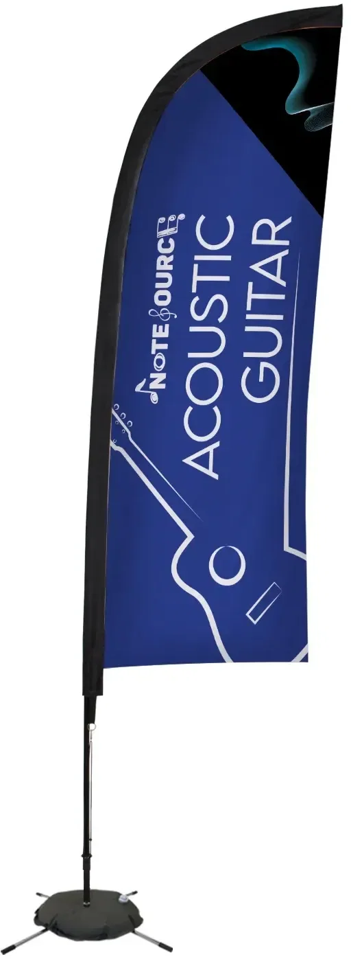 9' Elite Blade Nylon Sail Sign Kit (Single-Sided with Scissor Base) — view 6