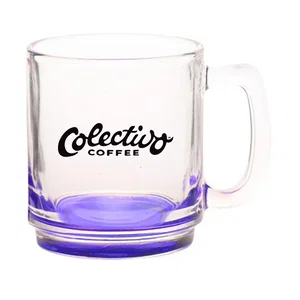 9 oz. Clear Glass Coffee Mug with Oversized Handle