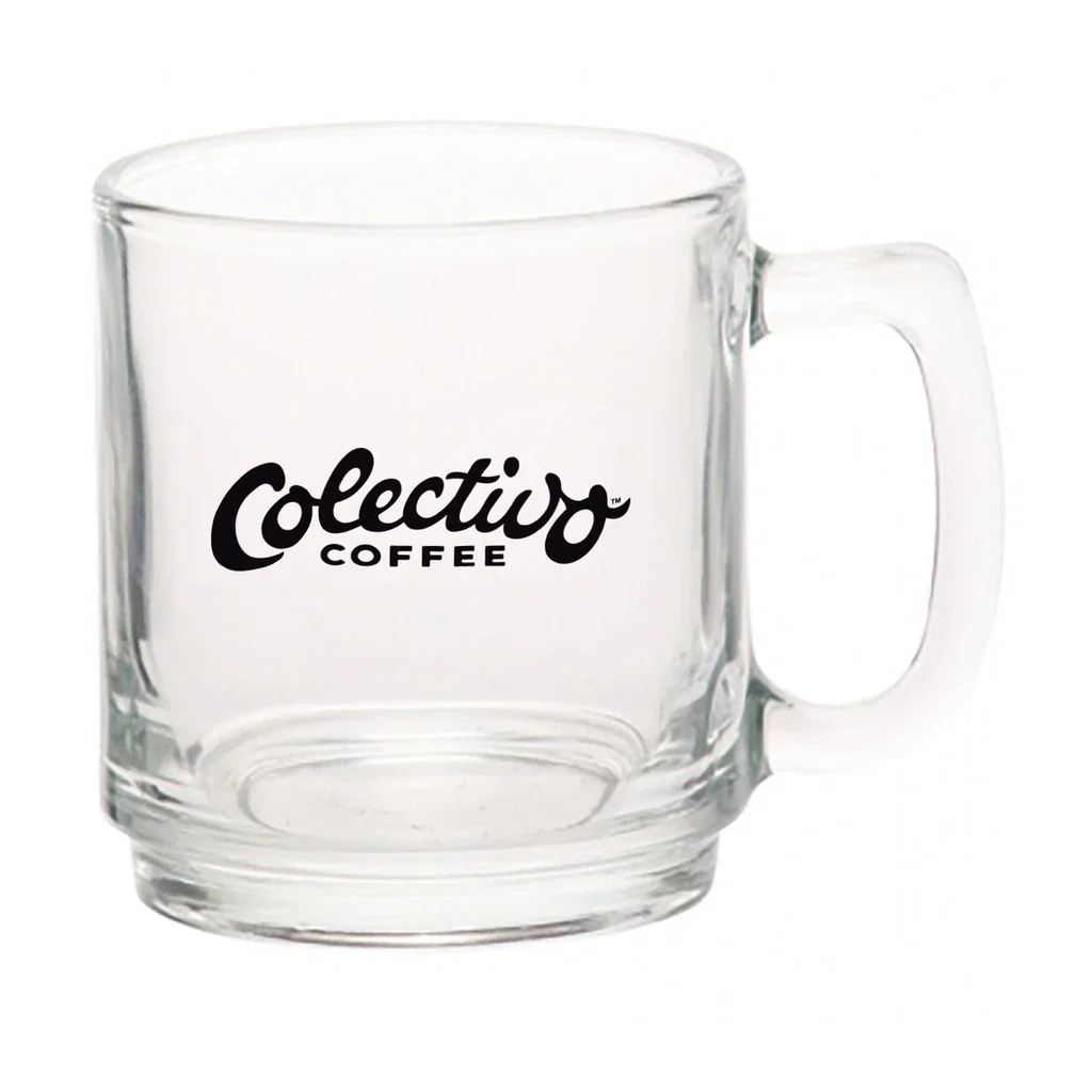 9 oz. Glass Coffee Mugs — Clear — view 2