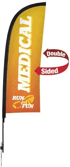 9' Premium Blade Sail Sign Kit (Double-Sided with Ground Spike)