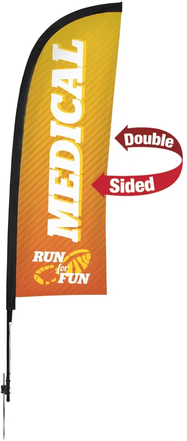 9' Premium Blade Sail Sign Kit (Double-Sided with Ground Spike) — view 5