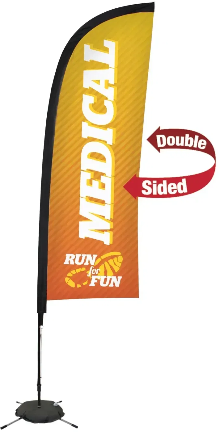 9' Premium Blade Sail Sign Kit (Double-Sided with Scissor Base) — view 6