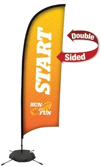9' Premium Razor Sail Sign Kit (Double-Sided with Scissor Base)