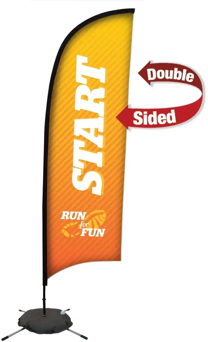 9' Premium Razor Sail Sign Kit (Double-Sided with Scissor Base) — view 6