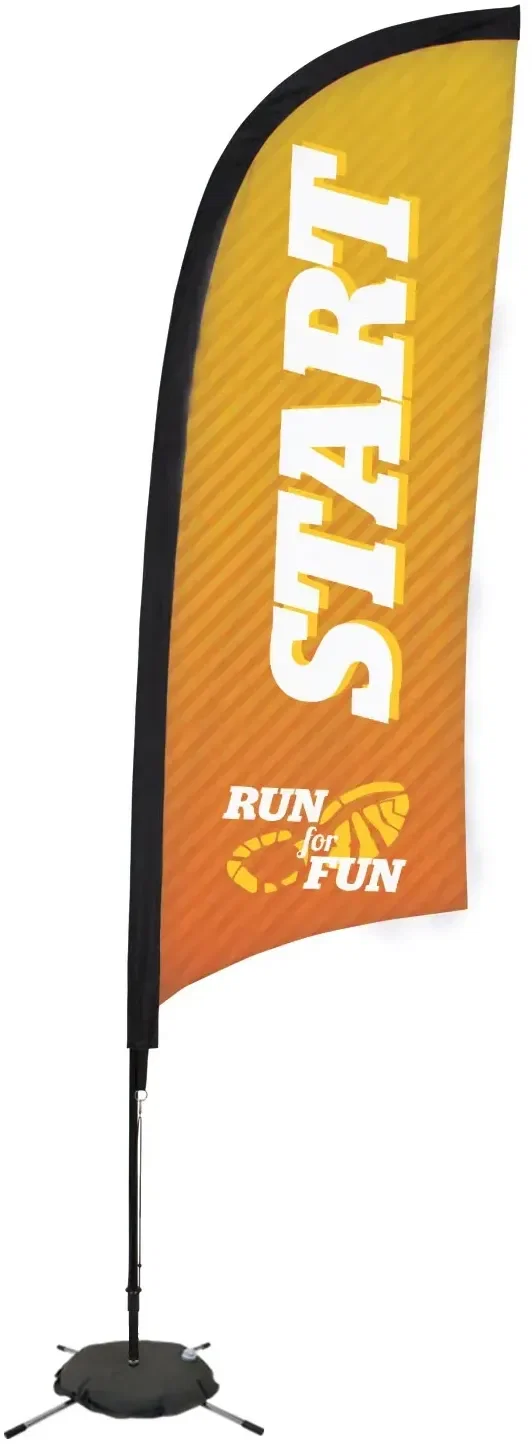 9' Premium Razor Sail Sign Kit (Single-Sided with Scissor Base) — view 2