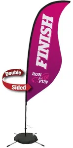 9' Premium Sabre Sail Sign Kit (Double-Sided with Scissor Base)