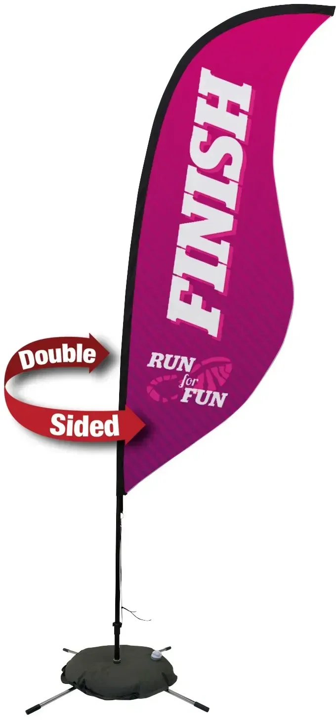 9' Premium Sabre Sail Sign Kit (Double-Sided with Scissor Base) — view 2