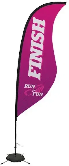 9' Premium Sabre Sail Sign Kit (Single-Sided with Scissor Base)