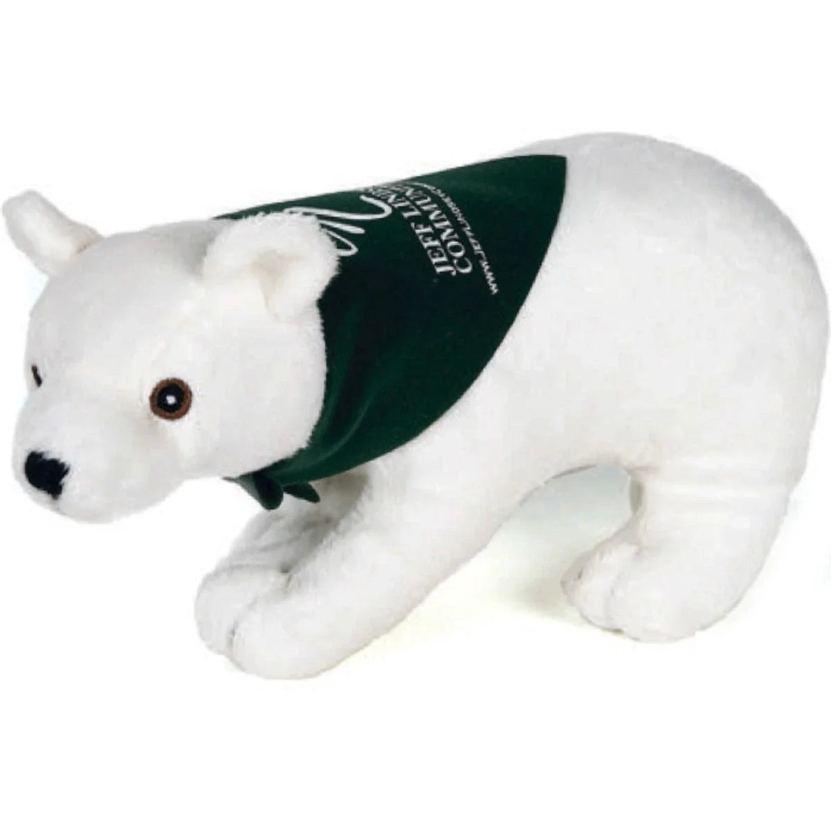 Realistic Stuffed Polar Bear - 9"