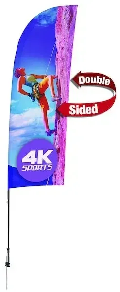 9' Streamline Blade Sail Sign Kit (Double-Sided with Ground Spike)