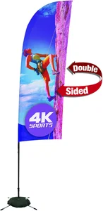 9' Streamline Blade Sail Sign Kit (Double-Sided with Ground Spike)
