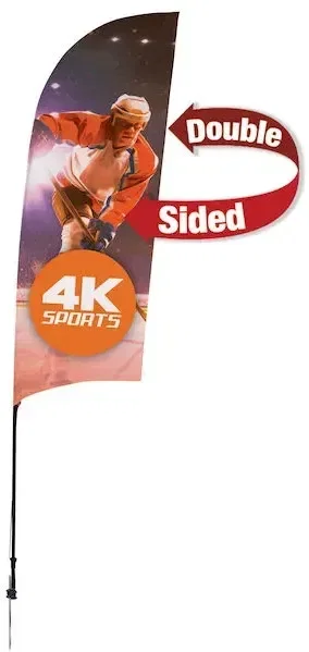 9' Streamline Razor Sail Sign Kit (Double-Sided with Ground Spike)