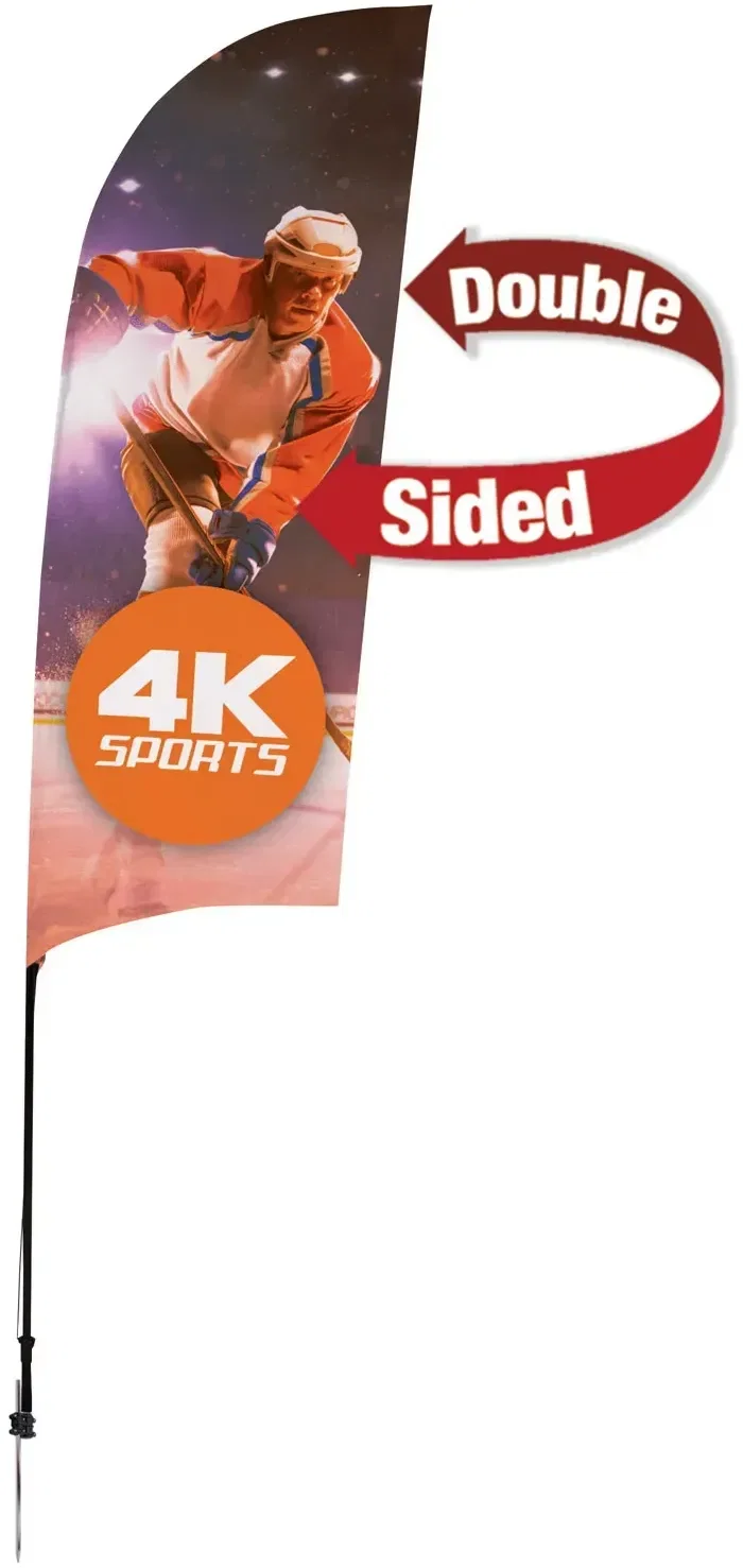 9' Streamline Razor Sail Sign Kit (Double-Sided with Ground Spike) — view 4