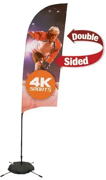 9' Streamline Razor Sail Sign Kit (Double-Sided with Scissor Base)