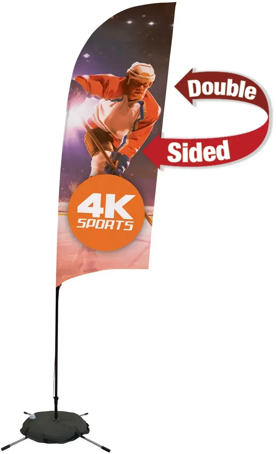 9' Streamline Razor Sail Sign Kit (Double-Sided with Scissor Base) — view 6