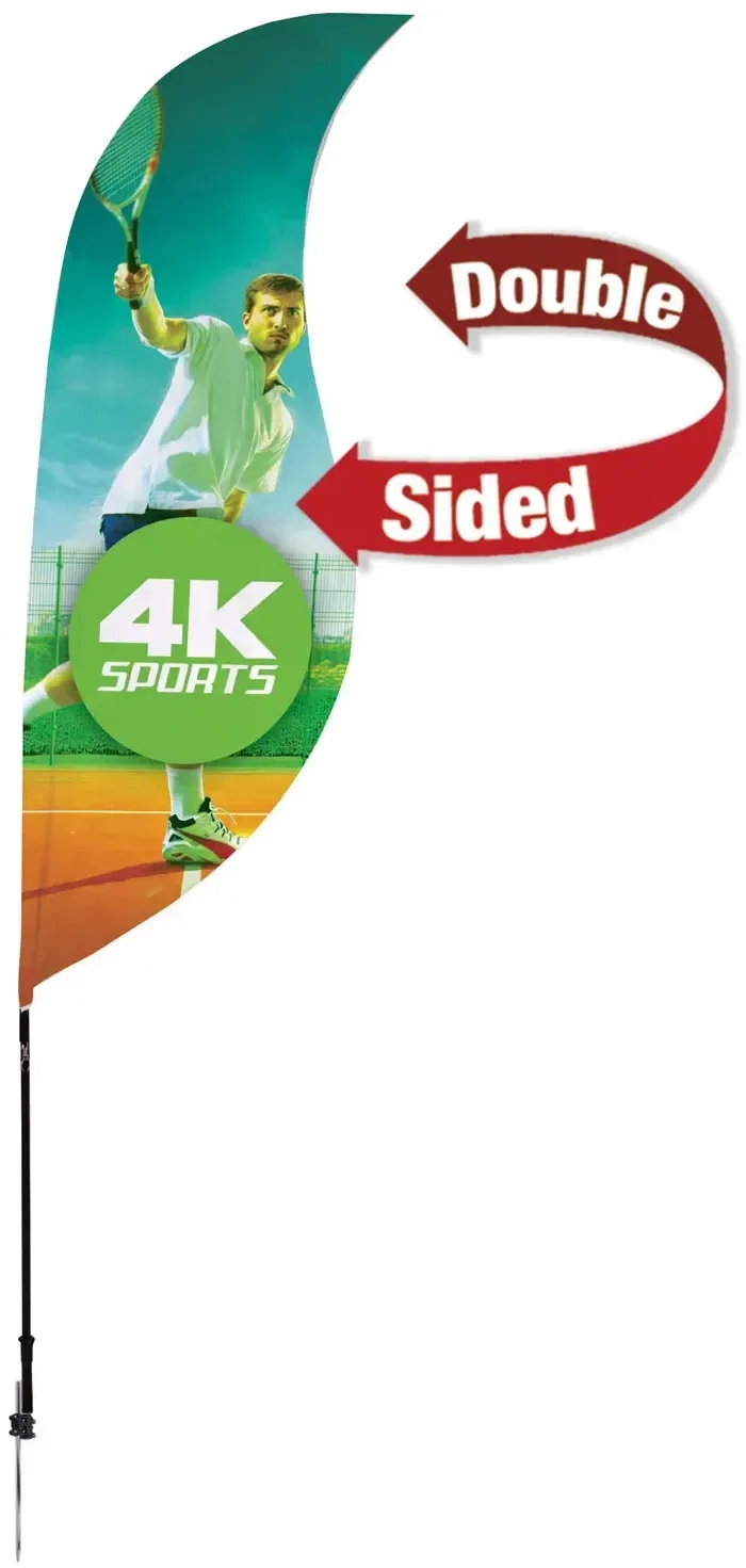 9' Streamline Sabre Sail Sign Kit (Double-Sided with Ground Spike) — view 3