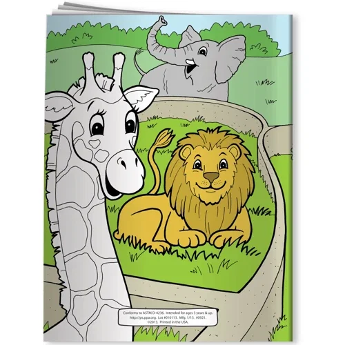 Inside zoo animal coloring pages of the Zola Zebra kids book