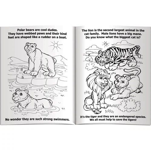 Pack of 4 non-toxic Fun Pak crayons included with Zola Zebra zoo coloring book