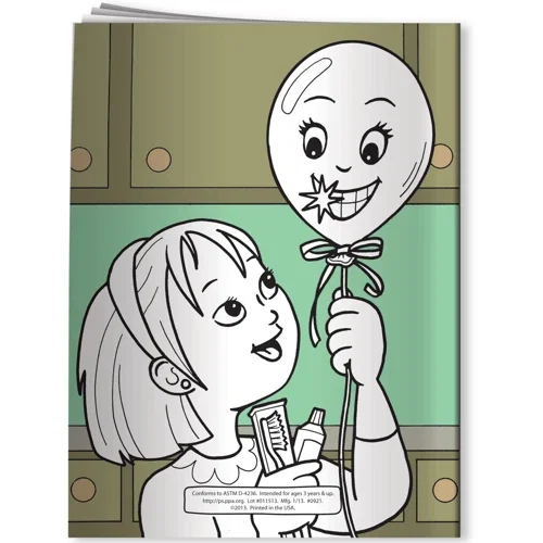 Pack of 4 non-toxic Fun Pak crayons included with the dentist visit coloring book