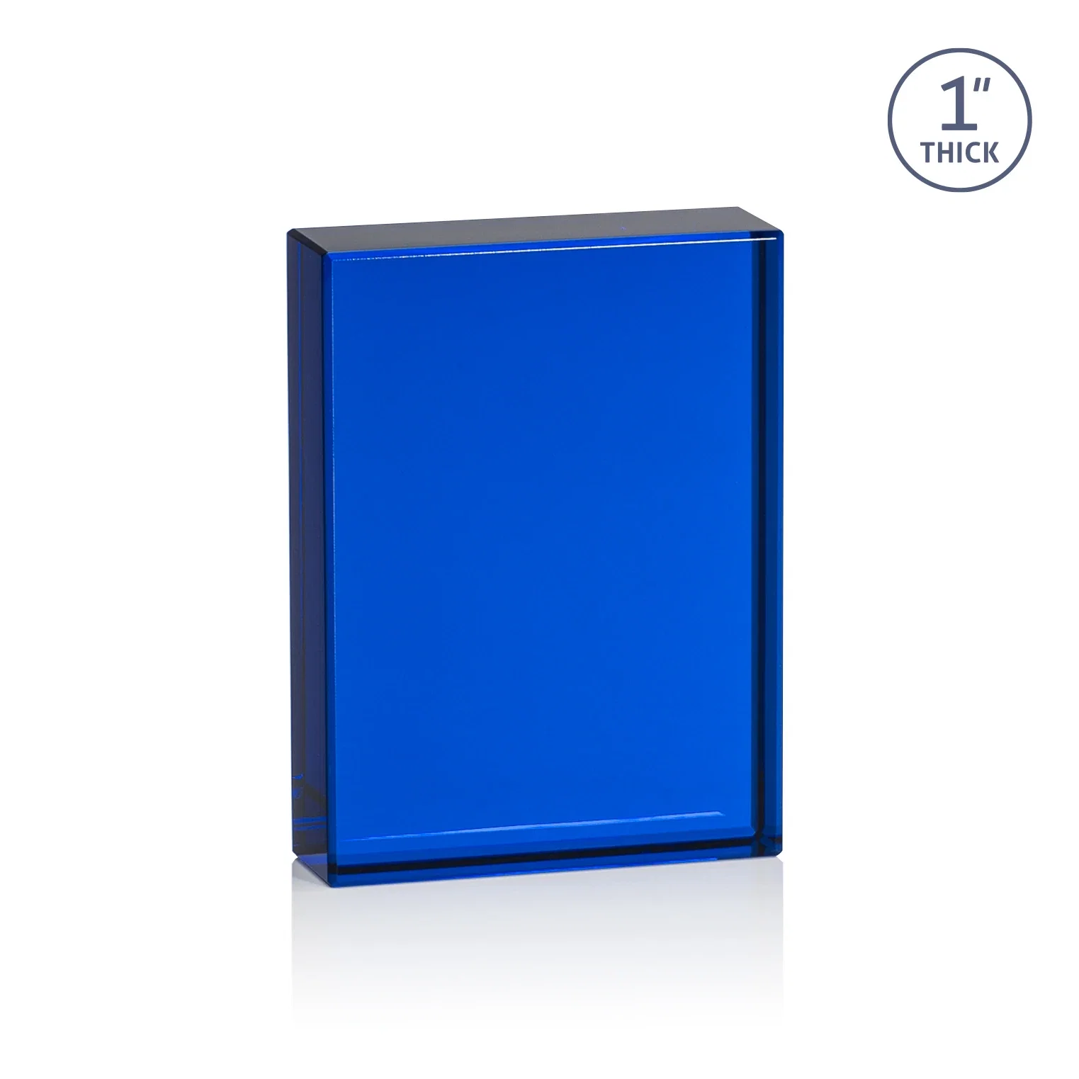 Personalized Optical Crystal Award With a Solid-Cut Block in Eight Colors, awards for employee recognition
