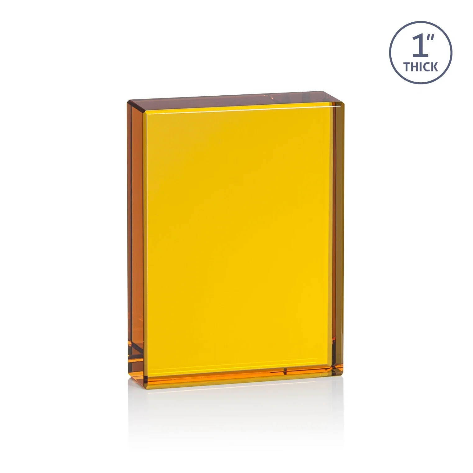 Personalized Optical Crystal Award With a Solid-Cut Block in Eight Colors, awards for retirement presentations