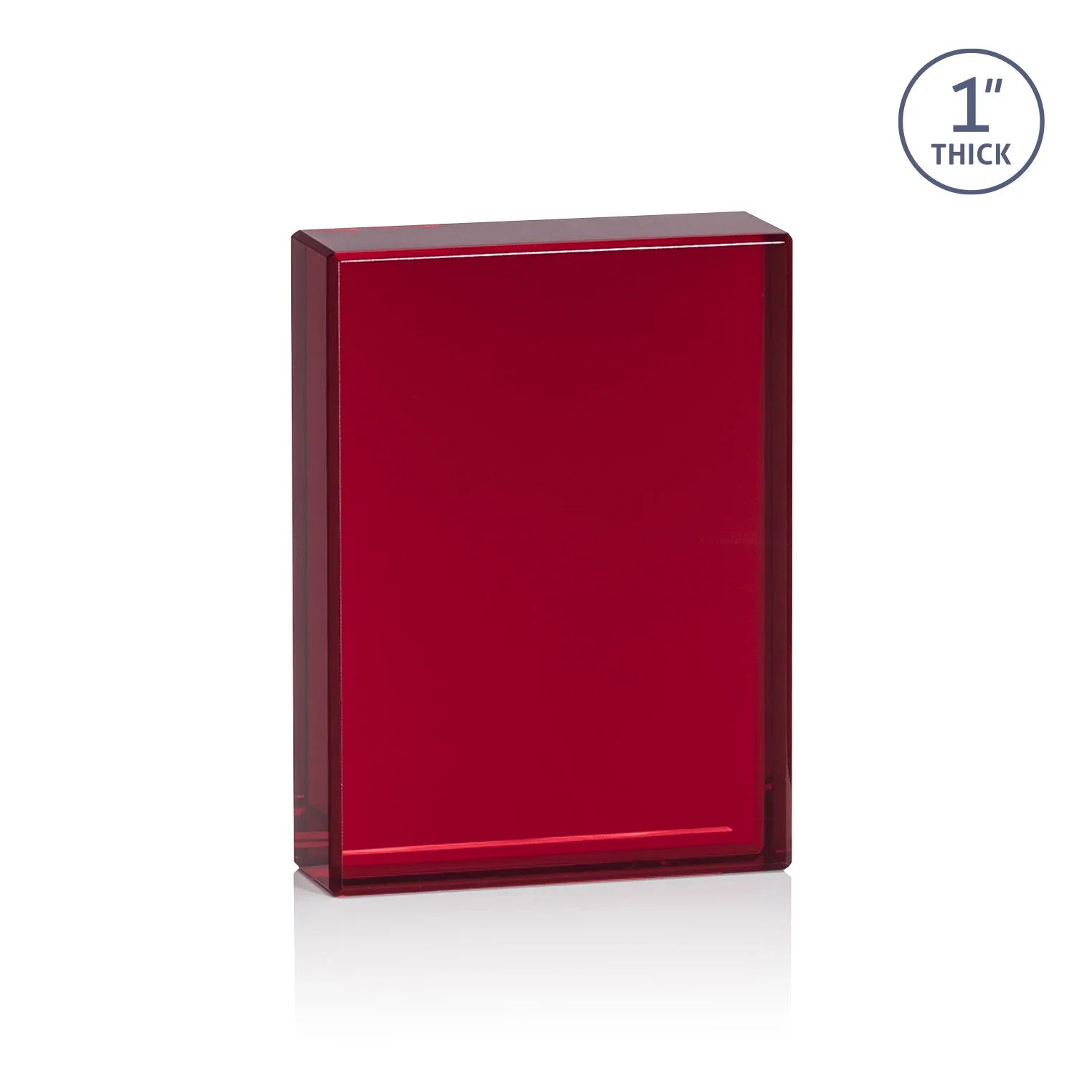 Personalized Optical Crystal Award With a Solid-Cut Block in Eight Colors, awards for team milestone celebrations