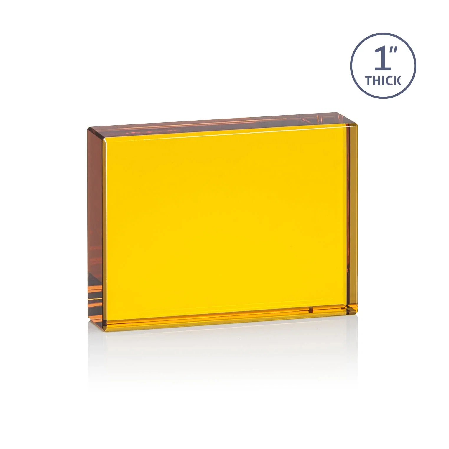 Personalized Optical Crystal Block Award in Eight VividPrint Colors, desk awards for sales achievement awards