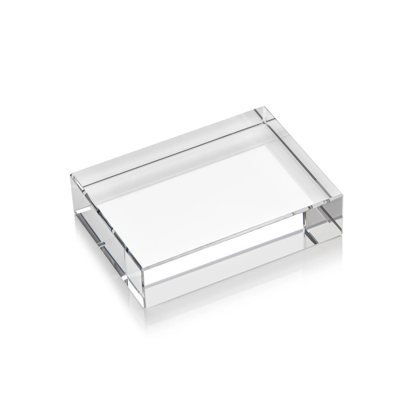 Custom Block Crystal Paperweight, 3" x 4" x 1" Optical Crystal, client appreciation gift for volunteer appreciation