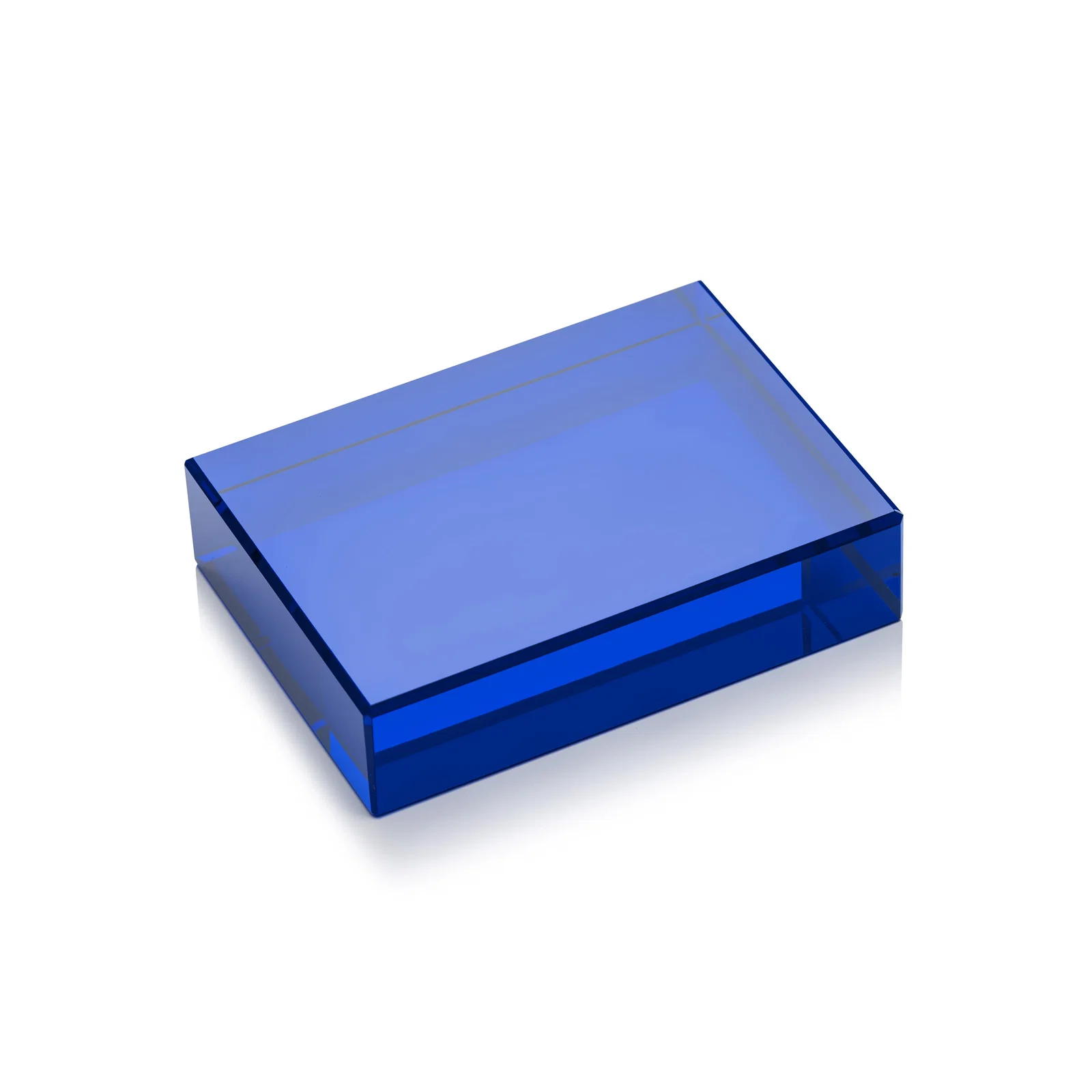 Custom Block Crystal Paperweight, 3" x 4" x 1" Optical Crystal, client appreciation gift for company anniversary events