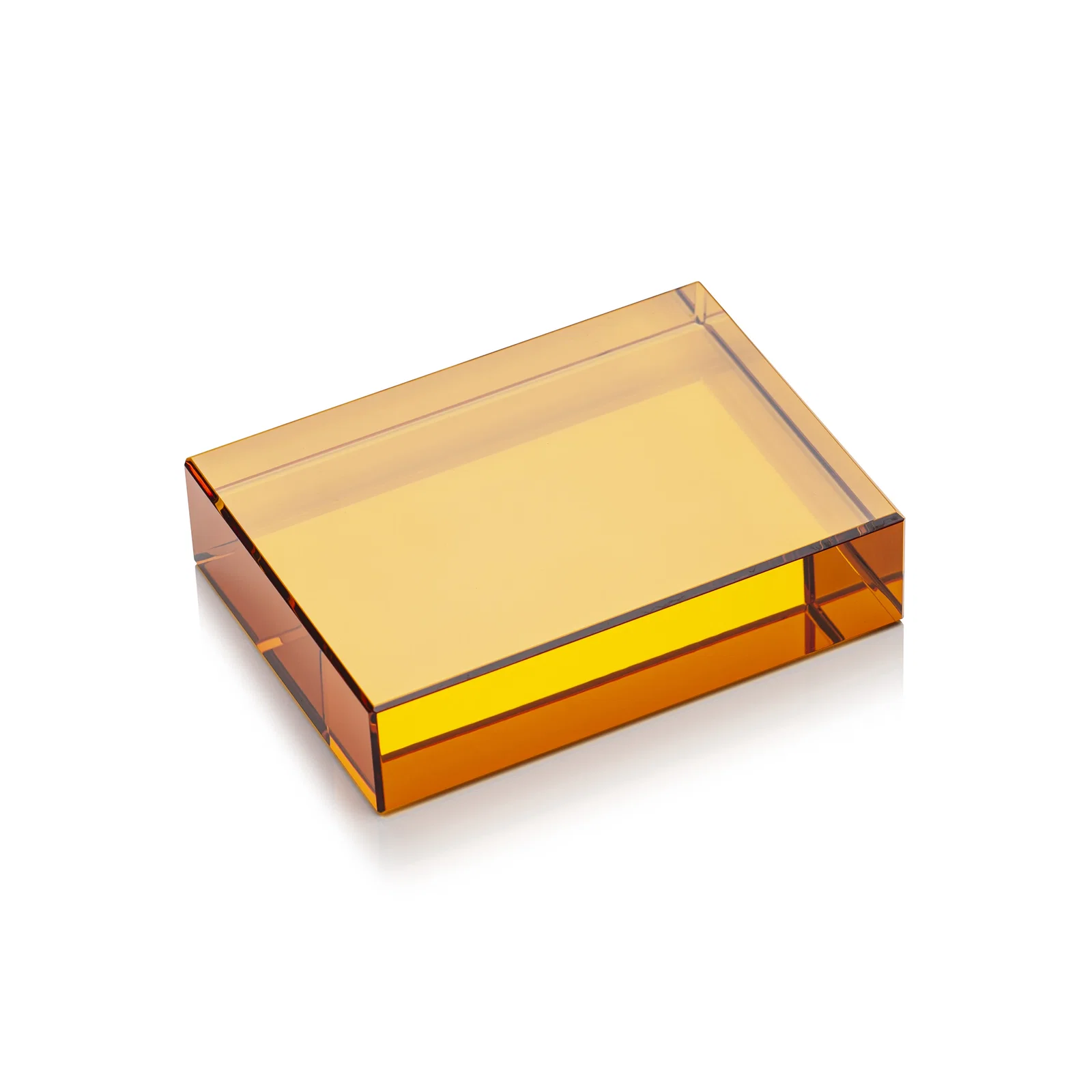 Personalized Block Crystal Paperweight, 3" x 4" x 1" Optical Crystal, client appreciation gift for sales achievement awards