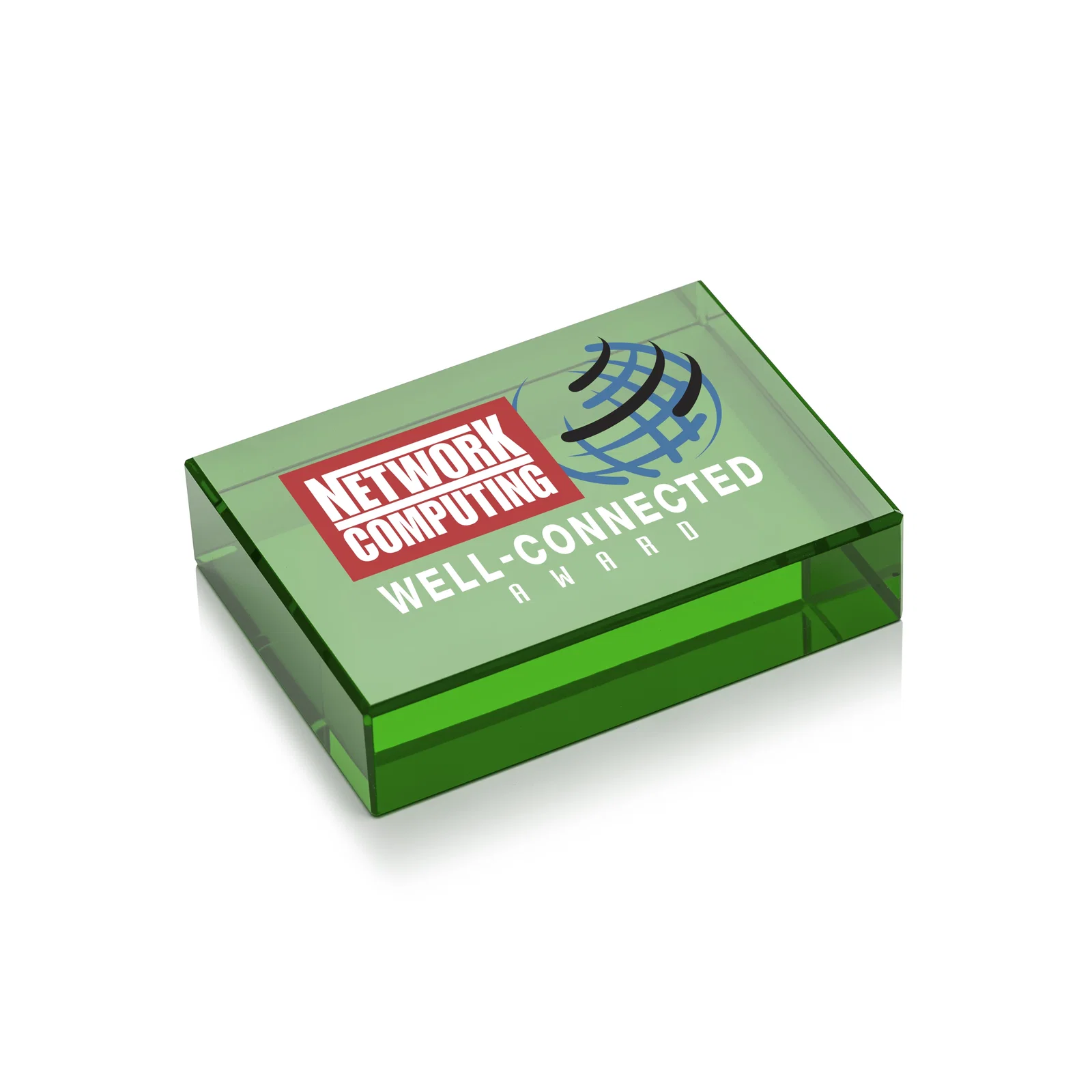 Custom Block Crystal Paperweight, 3" x 4" x 1" Optical Crystal, client appreciation gift for retirement presentations