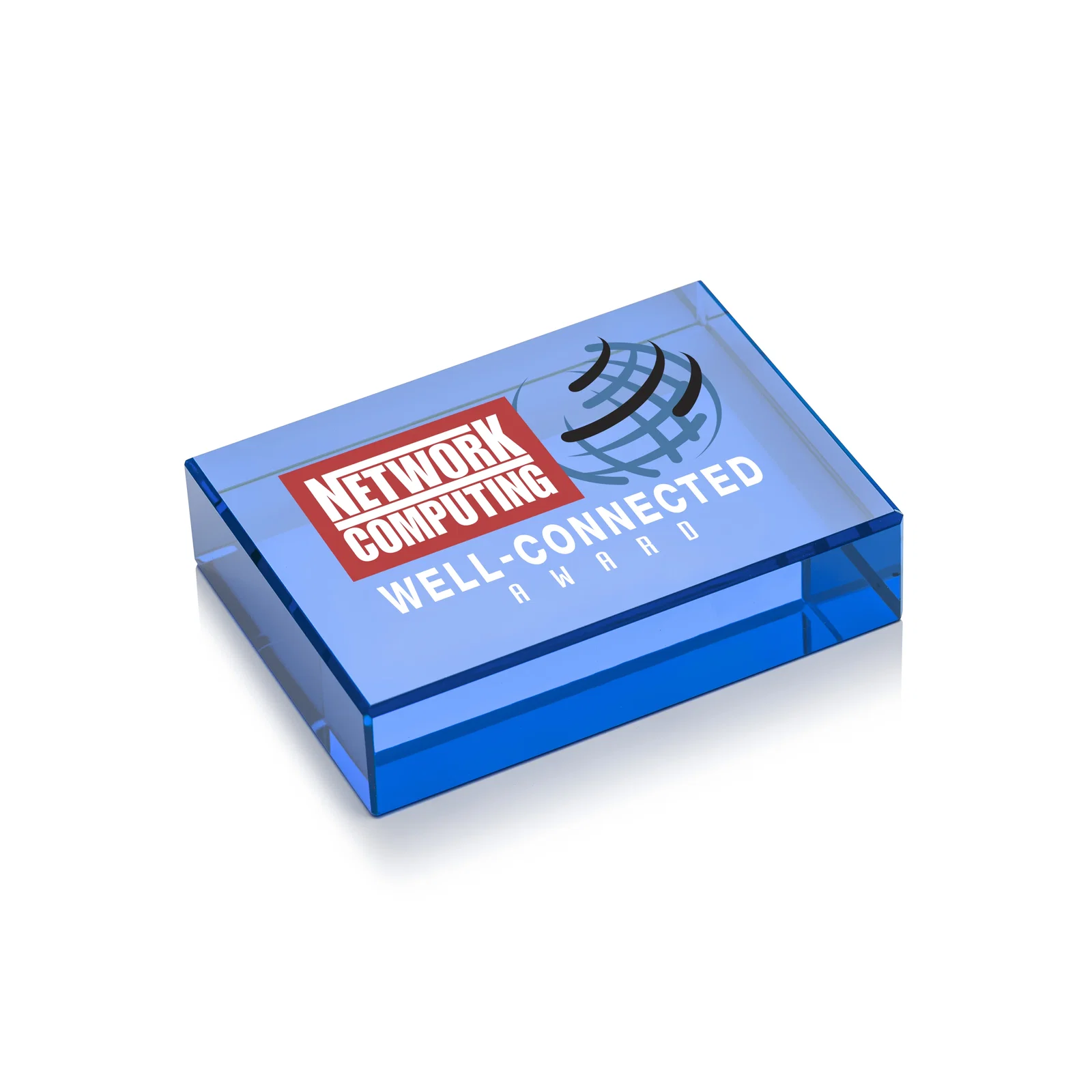 Custom Block Crystal Paperweight, 3" x 4" x 1" Optical Crystal, client appreciation gift for team milestone celebrations