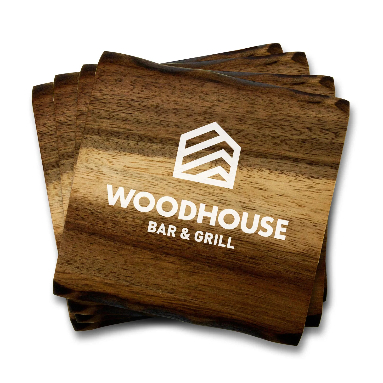 Acacia Wood Coaster: 4 Piece Set — view 2